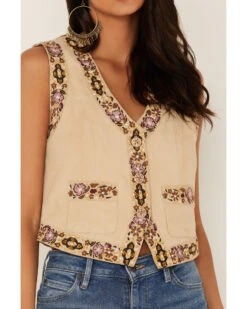 Idyllwind Women's Embroidered Floral Suede Vest -Deals Grace Apparel Store 2000373626 280 P4