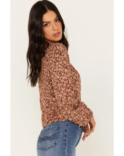 Idyllwind Women's Floral Print Smocked Top -Deals Grace Apparel Store 2000373632 213 P3