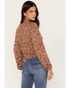 Idyllwind Women's Floral Print Smocked Top -Deals Grace Apparel Store 2000373632 213 P4