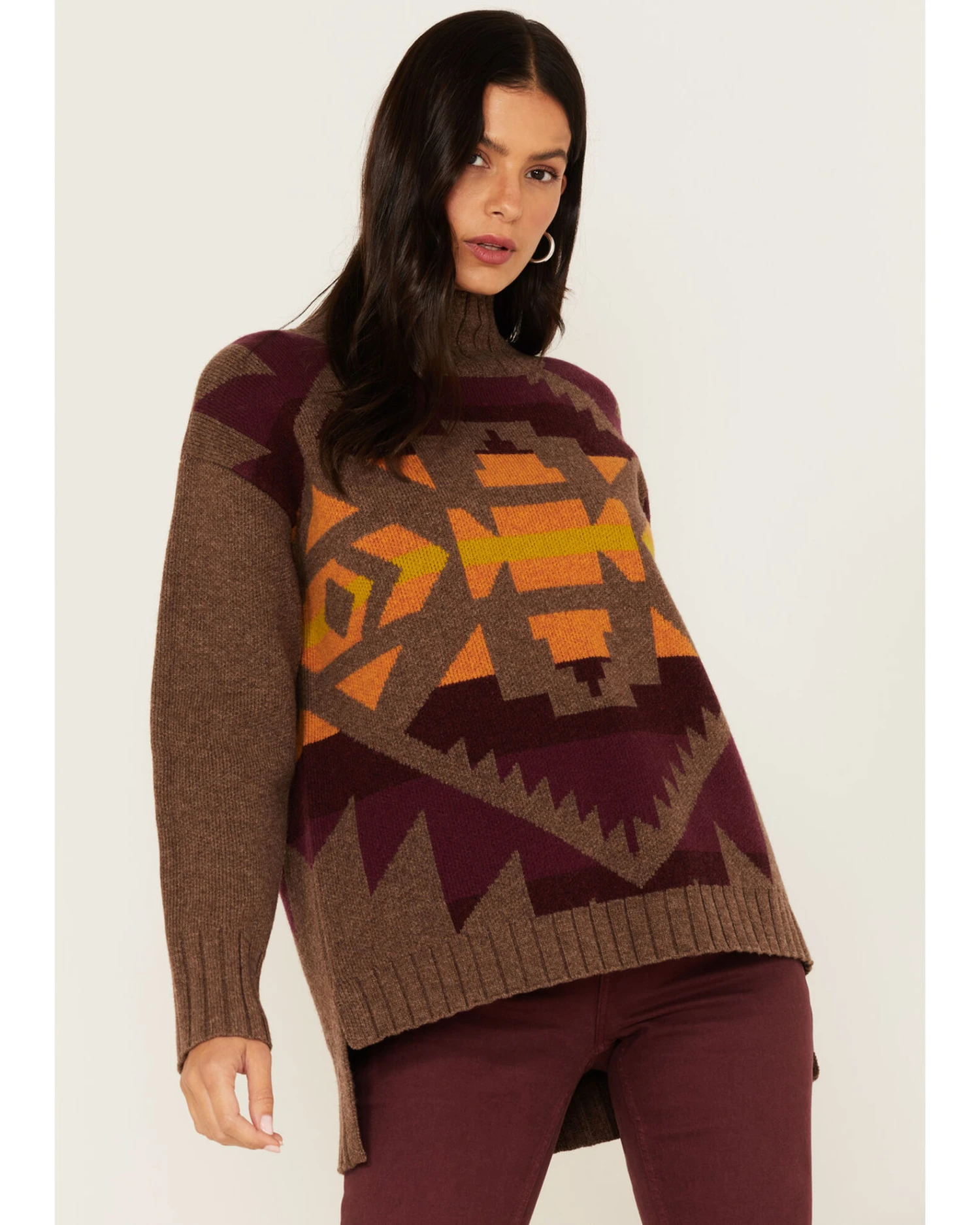 Pendleton Women's Mixed Print Western Sweater 1 Pendleton Women's Mixed Print Western Sweater