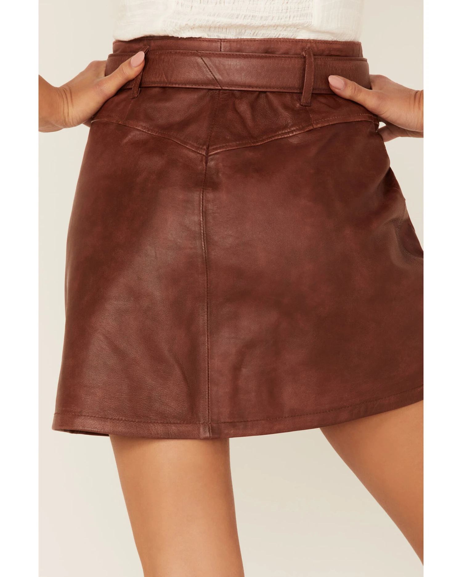 Idyllwind Women's Western Belt Leather Mini Skirt 4 Idyllwind Women's Western Belt Leather Mini Skirt - Image 4