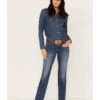 Wrangler Women's Medium Wash Mid Rise Q-Baby Bootcut Ultimate Riding Jeans