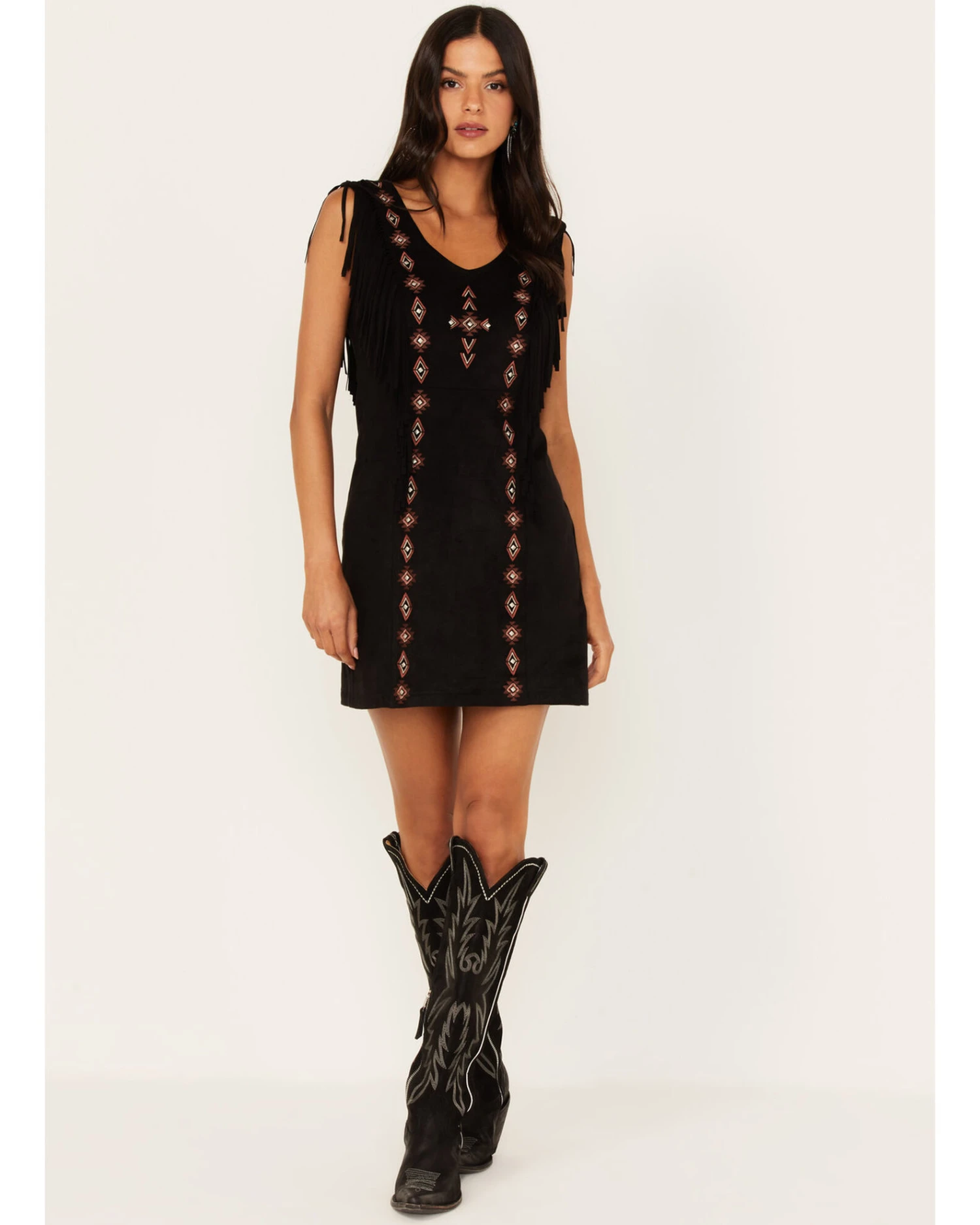 Idyllwind Women's Central Pike Fringe Embroidered Dress 1 Idyllwind Women's Central Pike Fringe Embroidered Dress