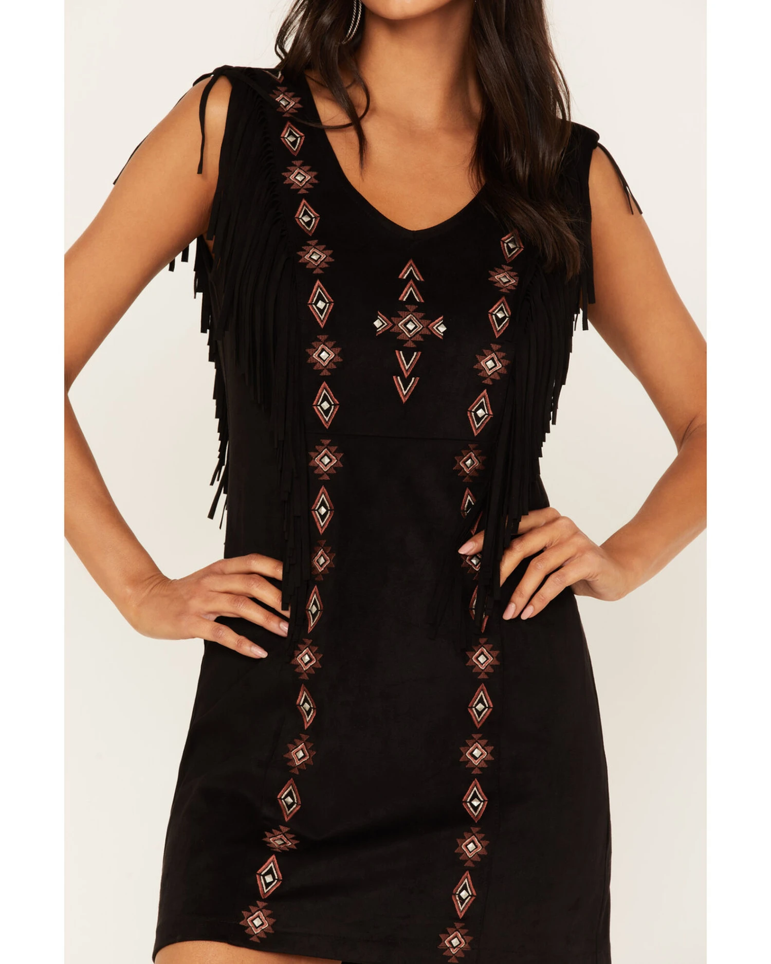 Idyllwind Women's Central Pike Fringe Embroidered Dress 3 Idyllwind Women's Central Pike Fringe Embroidered Dress - Image 3