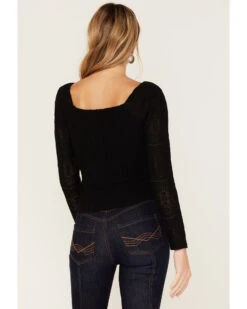 Idyllwind Women's Smocked Lace Long Sleeve Top -Deals Grace Apparel Store 2000375286 001 P4