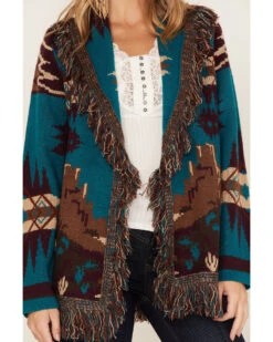 Idyllwind Women's River Run Southwestern Print Belted Cardigan -Deals Grace Apparel Store 2000375293 400 P3