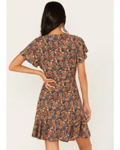 Idyllwind Women's Feeling Good Paisley Print Button-Front Dress -Deals Grace Apparel Store 2000375298 401 P4