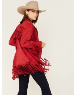 Powder River Outfitters Women's Suede Fringe Snap Jacket -Deals Grace Apparel Store 2000375461 600 P4