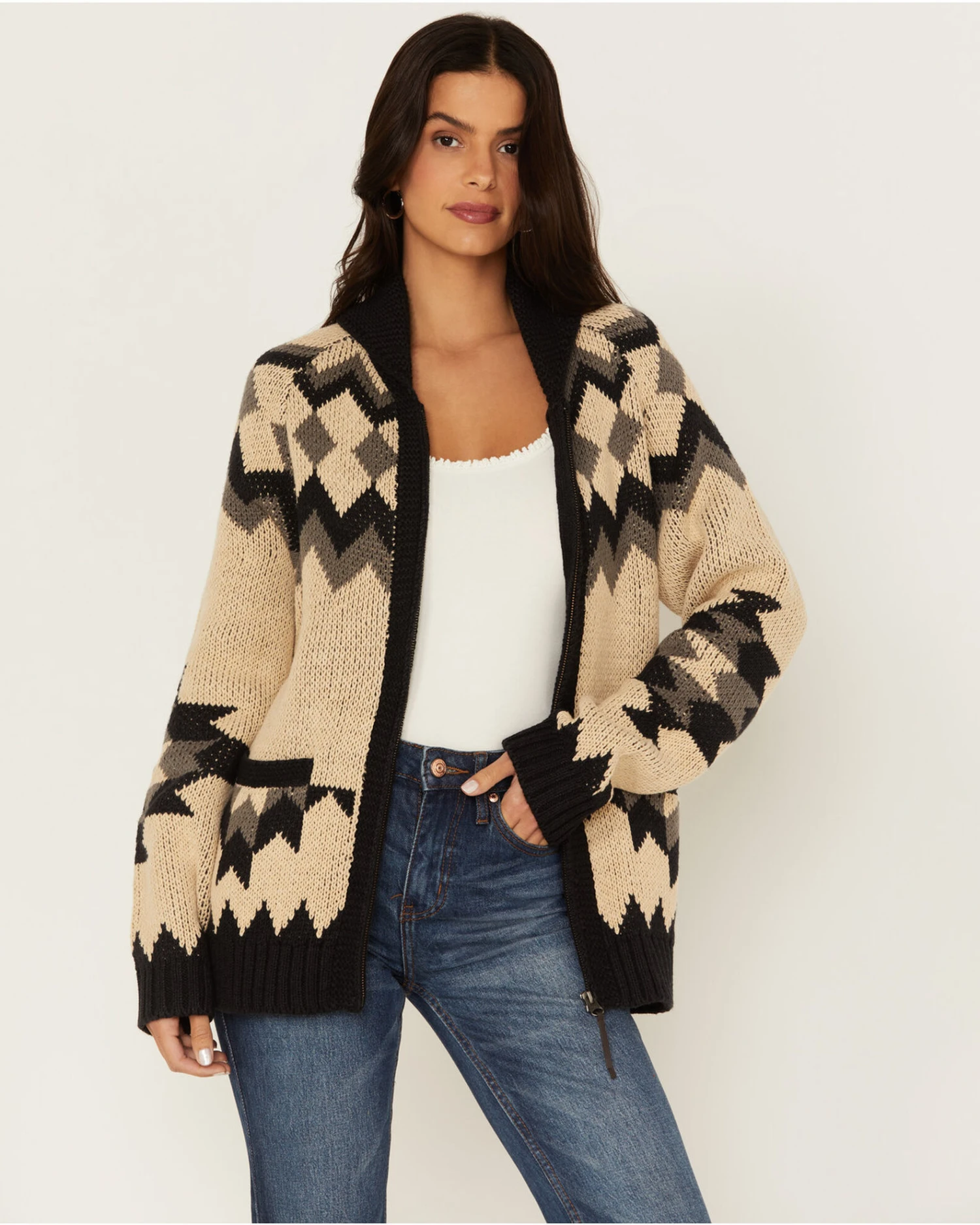 Tasha Polizzi Women's Cabin Southwestern Print Cardigan 1 Tasha Polizzi Women's Cabin Southwestern Print Cardigan