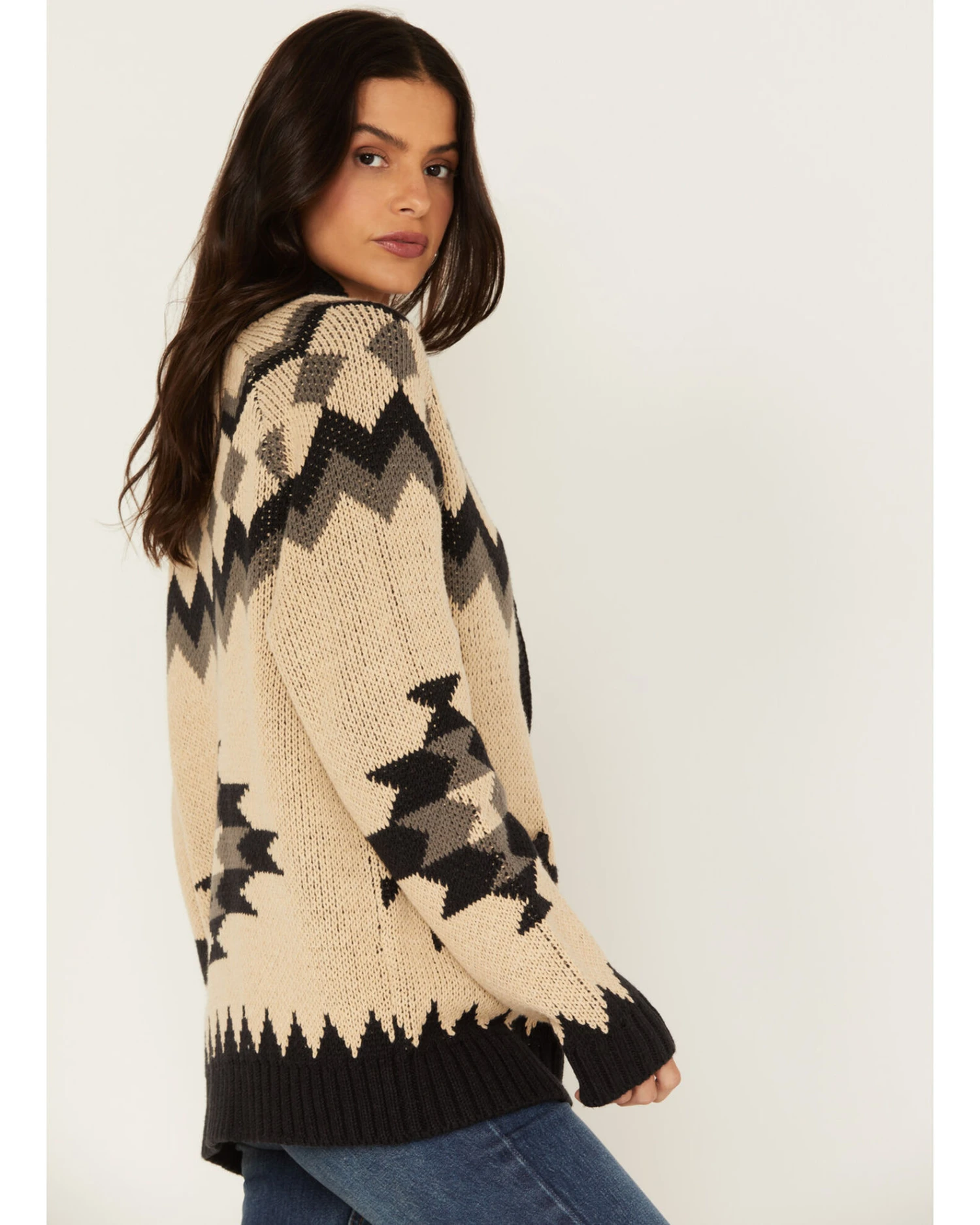 Tasha Polizzi Women's Cabin Southwestern Print Cardigan 2 Tasha Polizzi Women's Cabin Southwestern Print Cardigan - Image 2