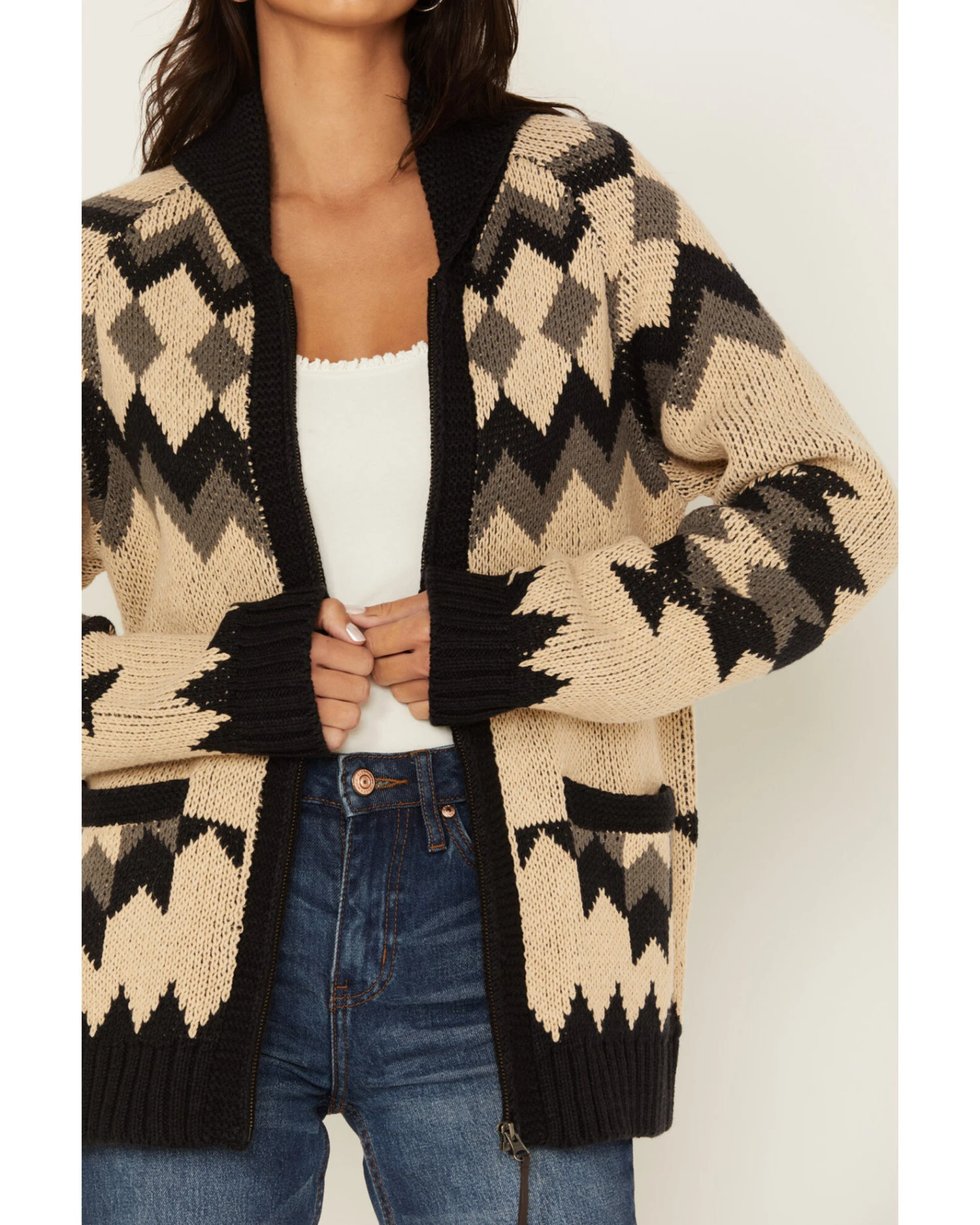 Tasha Polizzi Women's Cabin Southwestern Print Cardigan 3 Tasha Polizzi Women's Cabin Southwestern Print Cardigan - Image 3