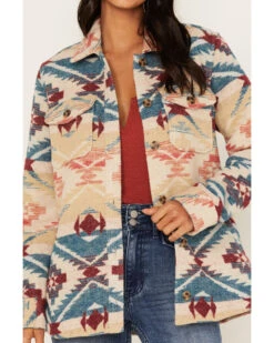 Idyllwind Women's Southwestern Stripe Print Button Down Shacket -Deals Grace Apparel Store 2000375740 400 P3