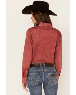 Kimes Ranch Women's Kaycee Denim Long Sleeve Pearl Snap Western Core Shirt  -Deals Grace Apparel Store 2000377220 640 P4