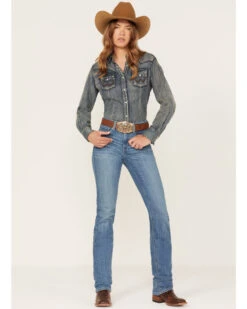 Ariat Women's R.E.A.L. Medium Wash High Rise Eloise Stretch Straight Jeans -Deals Grace Apparel Store 2000377691 400 P3