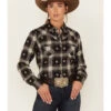 Ariat Women's R.E.A.L. Southwestern Plaid Print Thunderstorm Long Sleeve Snap Western Shirt