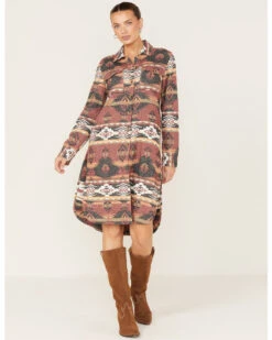 Shyanne Women's Southwestern Print Duster Shacket