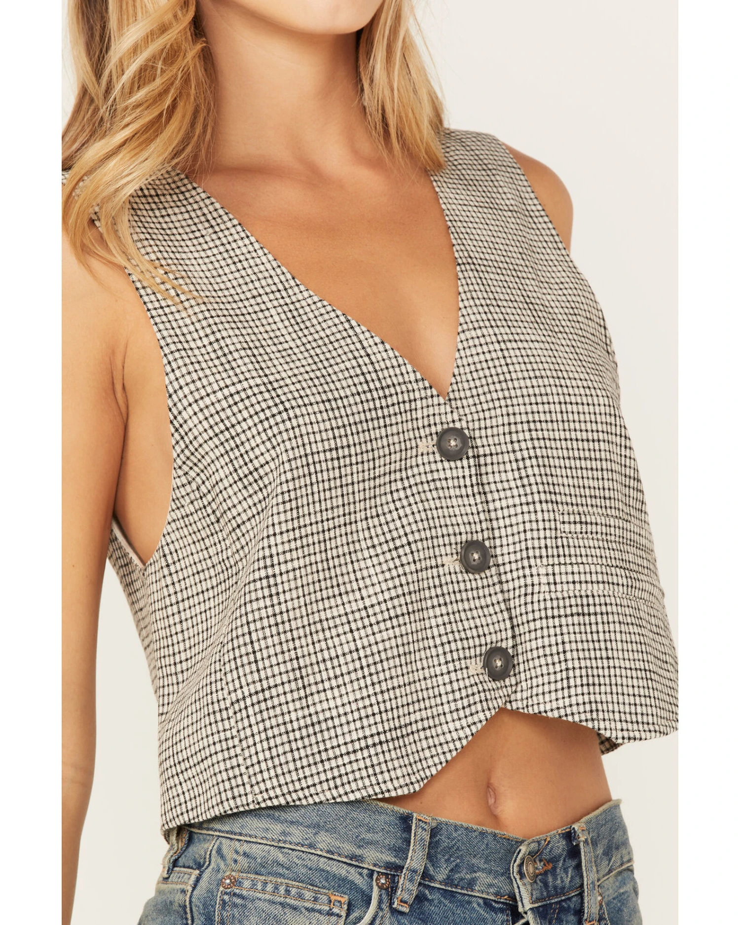 Free People Women's Heritage Micro Vest 3 Free People Women's Heritage Micro Vest - Image 3