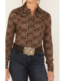 Stetson Women's Prairie Floral Print Long Sleeve Snap Western Shirt -Deals Grace Apparel Store 2000378242 200 P3