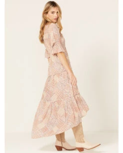 Wild Moss Women's Patchwork Floral Paisley Print Dress 6 Wild Moss Women's Patchwork Floral Paisley Print Dress -Deals Grace Apparel Store 2000378752 103 P3