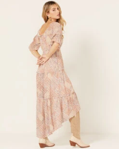 Wild Moss Women's Patchwork Floral Paisley Print Dress 7 Wild Moss Women's Patchwork Floral Paisley Print Dress -Deals Grace Apparel Store 2000378752 103 P4