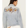Driftwood Women's Falling Sunflower Light Wash Denim Jacket
