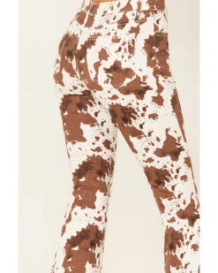 Saints & Hearts Women's High Rise Cow Print Flare Jeans -Deals Grace Apparel Store 2000379203 103 P4