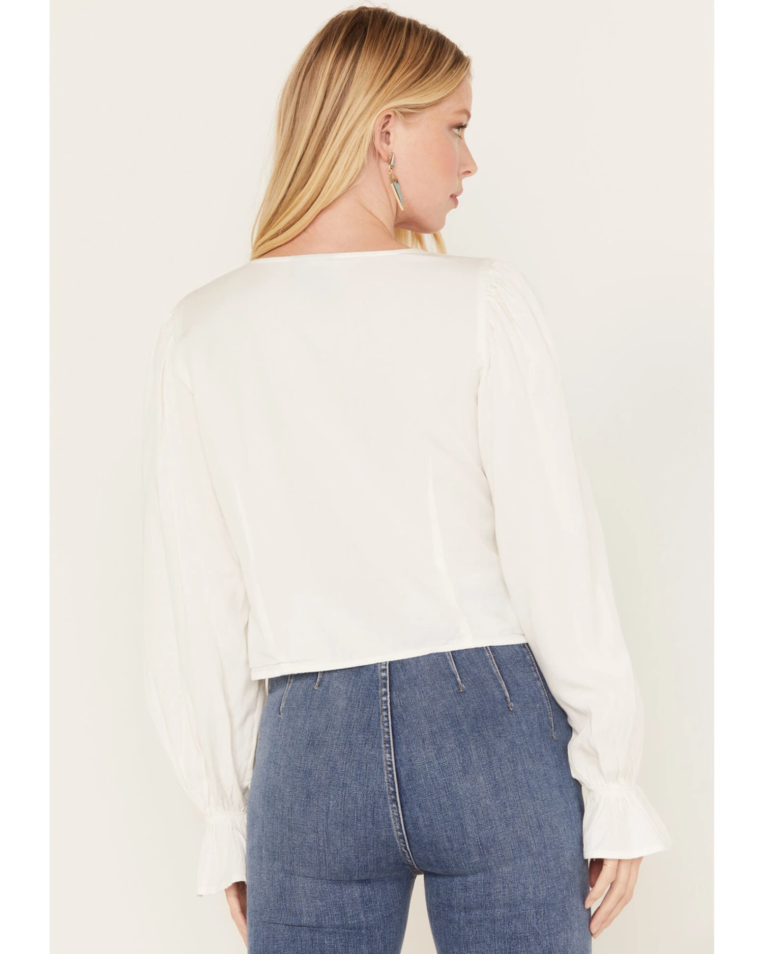 Wrangler Retro Women's Button Front With Crochet Detail Blouse 4 Wrangler Retro Women's Button Front With Crochet Detail Blouse - Image 4