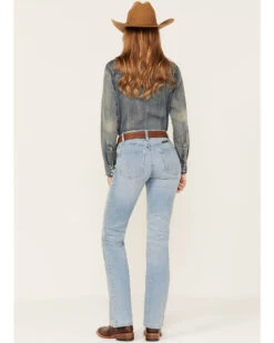 Wrangler Women's Light Wash Mid Rise Willow Diane Ultimate Riding Straight Jeans -Deals Grace Apparel Store 2000380200 400 P3