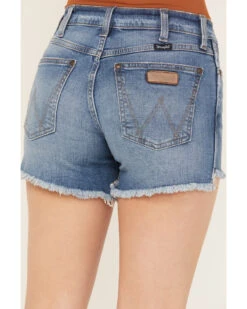 Wrangler Retro Women's Medium Wash High Rise Denim Shorts 7 Wrangler Retro Women's Medium Wash High Rise Denim Shorts -Deals Grace Apparel Store 2000380205 400 P4