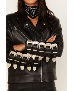 DANCASSAB Women's Bjork Leather Moto Biker Jacket -Deals Grace Apparel Store 2000380606 001 P3