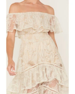 Shyanne Women's Off-Shoulder Tiered Lace Dress 6 Shyanne Women's Off-Shoulder Tiered Lace Dress -Deals Grace Apparel Store 2000380623 295 P3