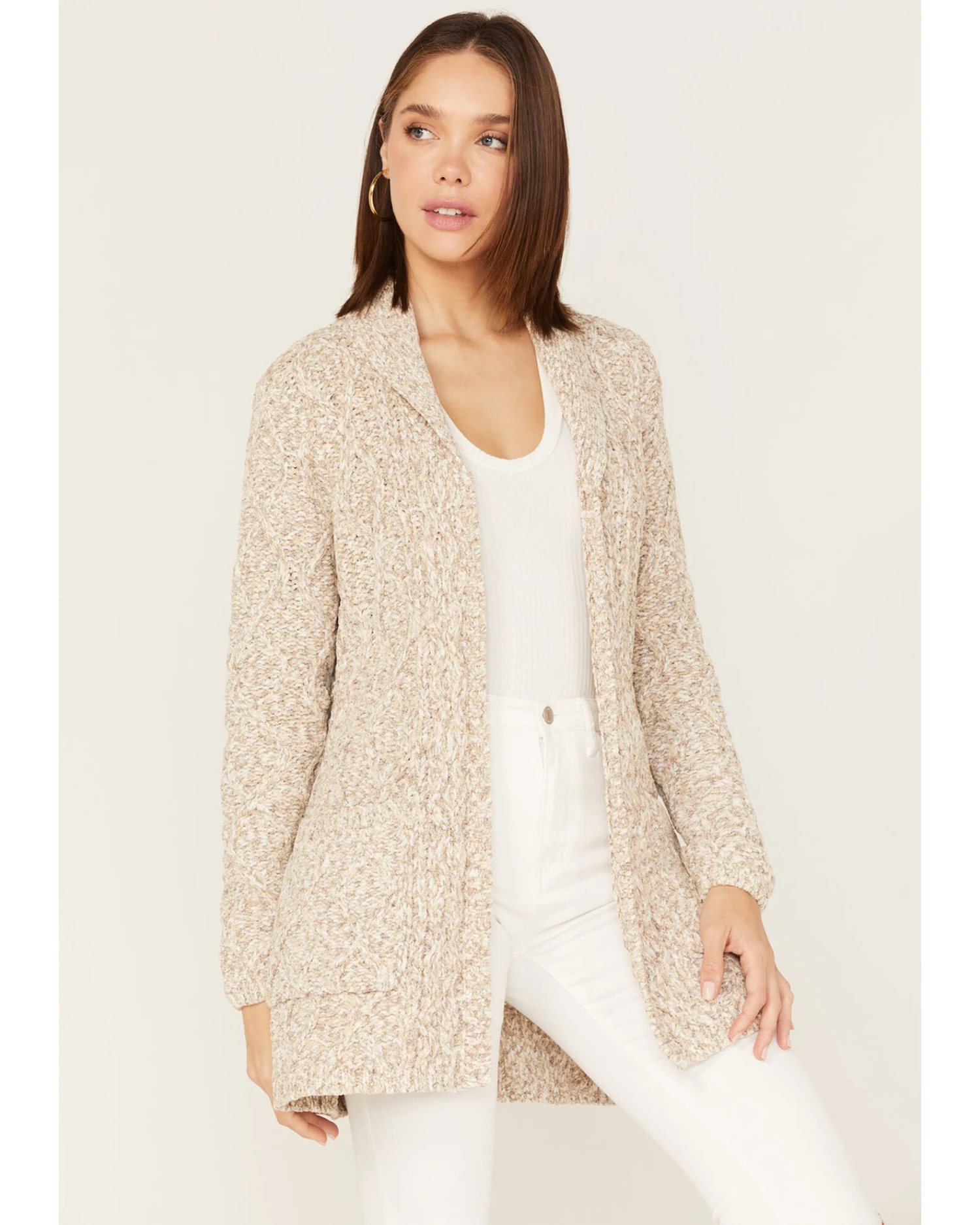 Shyanne Women's Tie Front Knit Cardigan 1 Shyanne Women's Tie Front Knit Cardigan