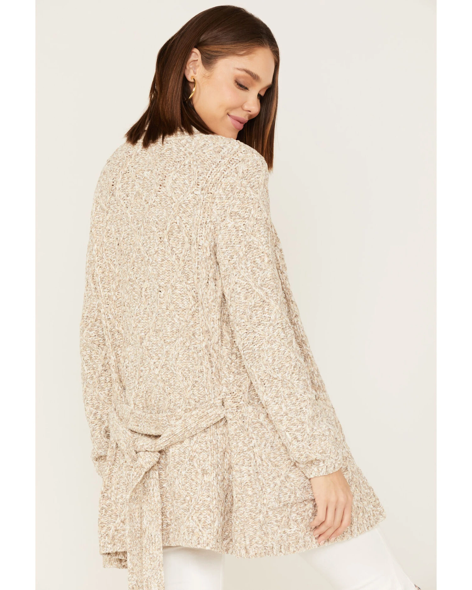 Shyanne Women's Tie Front Knit Cardigan 4 Shyanne Women's Tie Front Knit Cardigan - Image 4