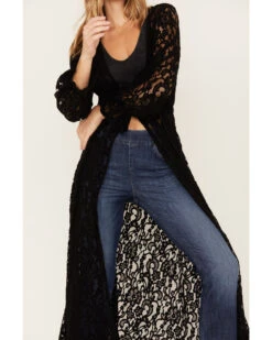 Shyanne Women's Chenille Lace Duster Kimono -Deals Grace Apparel Store 2000380647 001 P3