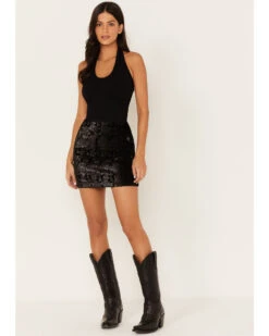 Shyanne Women's Velvet Sequin Skirt