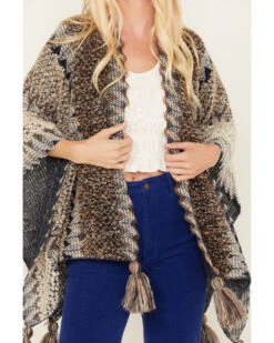 Shyanne Women's Mixed Knit Stripe Shawl -Deals Grace Apparel Store 2000380676 401 P3