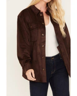 Cleo + Wolf Women's Faux Suede Shacket -Deals Grace Apparel Store 2000380771 240 P3