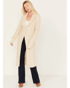 Cleo + Wolf Women's Boucle & Cable Knit Duster