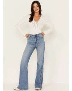 Idyllwind Women's Burch Light Wash High Risin Snap Trouser Jeans