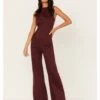 Flying Tomato Women's Wide Leg Tank Jumpsuit