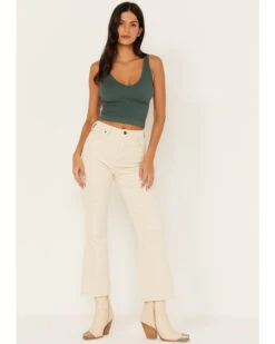 Cleo + Wolf Women's Mid Rise Flare Corduroy Pants