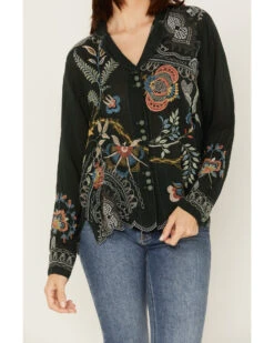 Johnny Was Women's Floral Embroidered Prue Blouse -Deals Grace Apparel Store 2000382058 300 P3