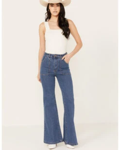 Rolla's Women's East Coast Dark Wash High Rise Flare Pants