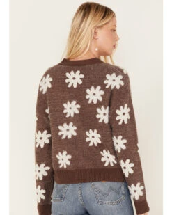 Beyond The Radar Women's Daisy Flower Print Knit Cardigan 7 Beyond The Radar Women's Daisy Flower Print Knit Cardigan -Deals Grace Apparel Store 2000382200 200 P4