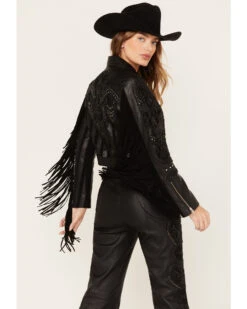 Wonderwest Women's Studded Leather Moto Jacket -Deals Grace Apparel Store 2000382470 001 P4