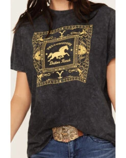 Changes Women's Yellowstone Bandana Short Sleeve Graphic Tee -Deals Grace Apparel Store 2000382607 001 P3