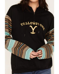 Changes Women's Serape Striped Yellowstone Hoodie 6 Changes Women's Serape Striped Yellowstone Hoodie -Deals Grace Apparel Store 2000382609 442 P3