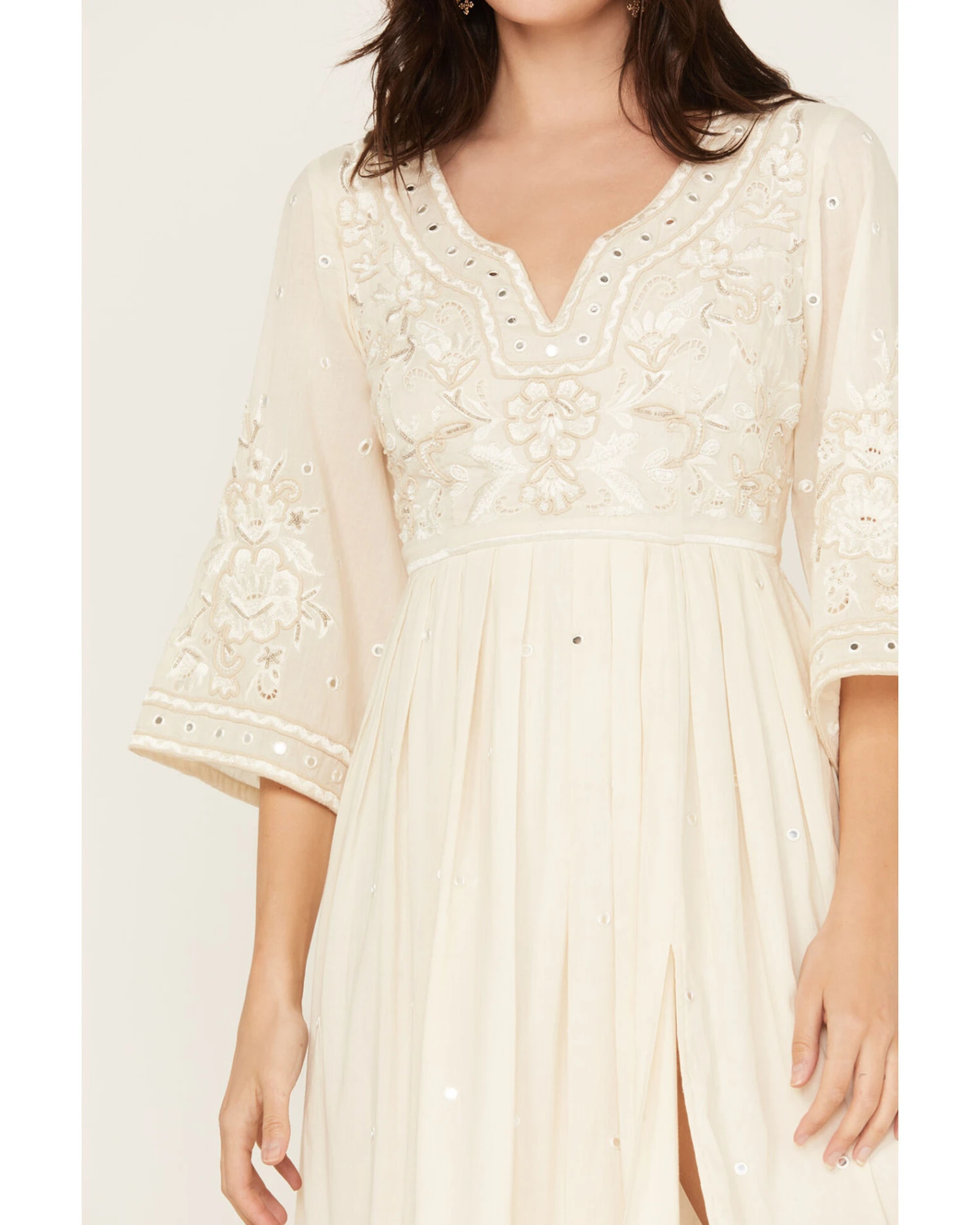 Shyanne Women's Mirror Embellished Bridal Maxi Dress 3 Shyanne Women's Mirror Embellished Bridal Maxi Dress - Image 3