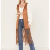 Shyanne Women's Faux Suede Fringe Vest