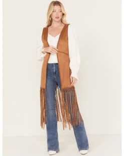 Shyanne Women's Faux Suede Fringe Vest